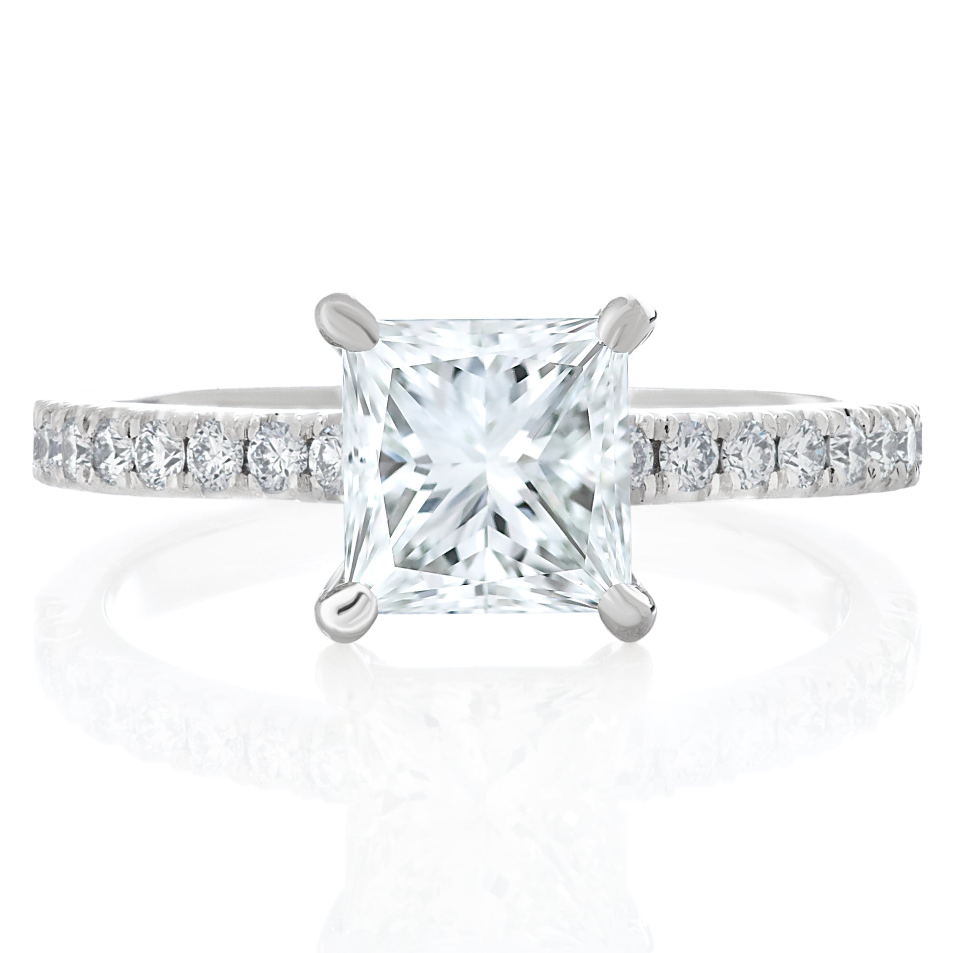 Platinum Princess Cut Diamond Engagement Ring