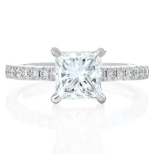 Load image into Gallery viewer, Platinum Princess Cut Diamond Engagement Ring