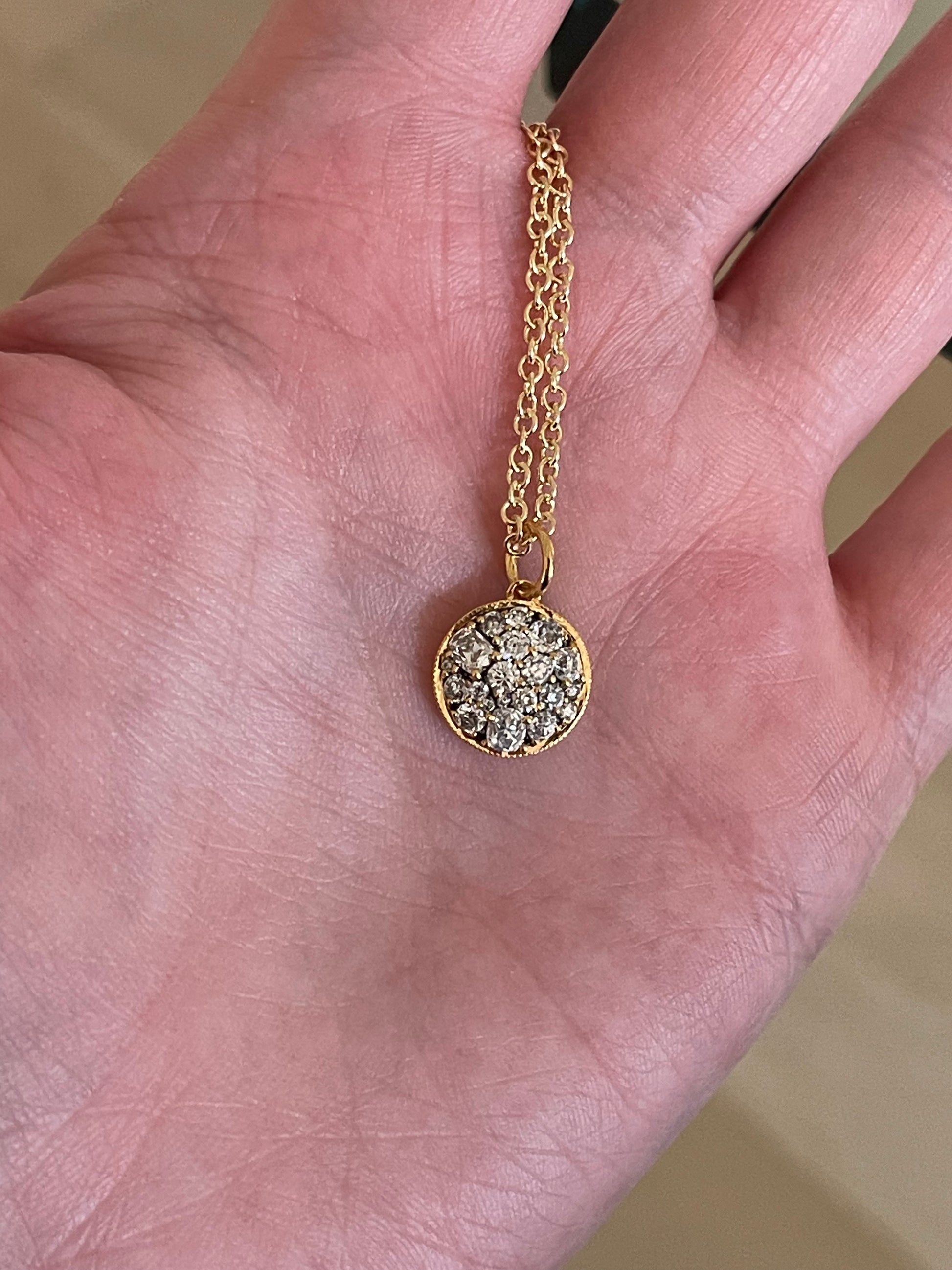 Small NYC Cobblestone Circle Pendant 3