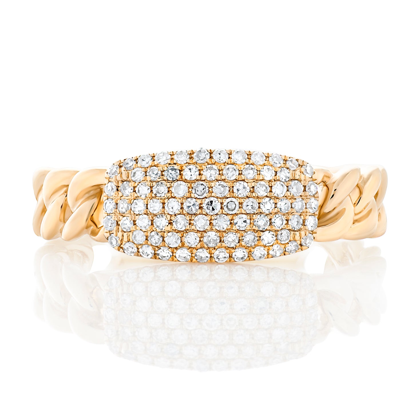 Diamond Plate Chain Link Ring