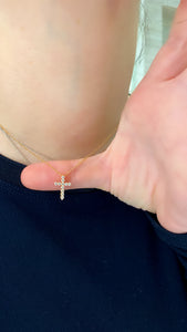 Small Diamond Cross Pendant 6