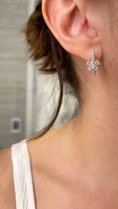Diamond Butterfly Hoop Earrings - Two
