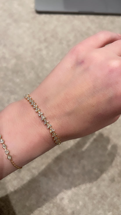 Curb Link Aspen Diamond Cluster Bracelet 2