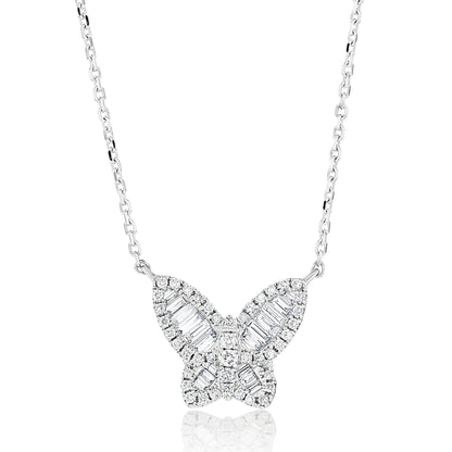 Medium Diamond Butterfly Pendant