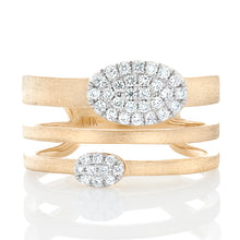 Load image into Gallery viewer, Pave Diamond Oval Disc Ring
