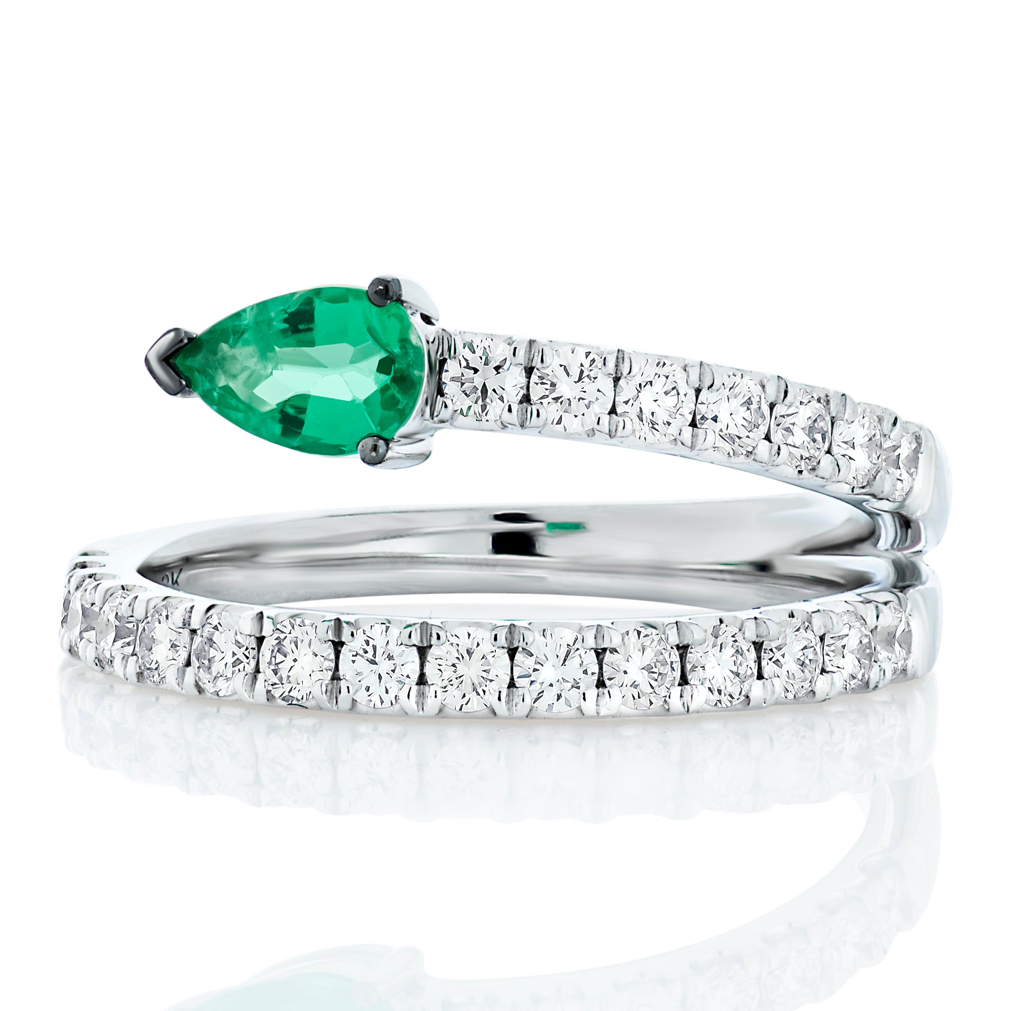 Emerald on sale wrap ring