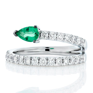 Emerald and Diamond Wrap Ring
