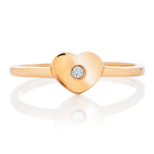 Load image into Gallery viewer, Child Solitaire Diamond Heart Ring