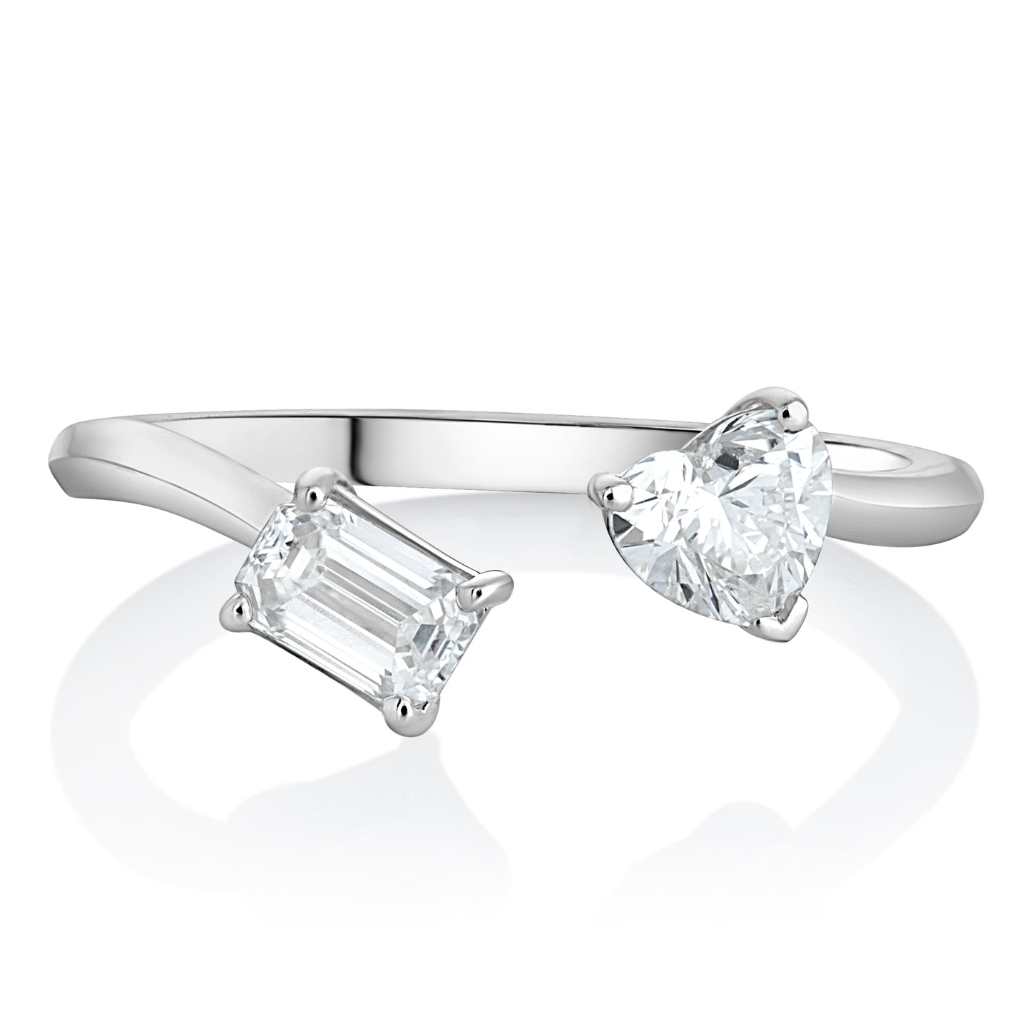 The Alisa Heart and Emerald Diamond Ring