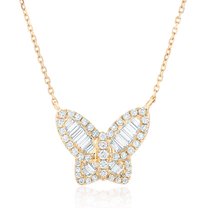 Large Diamond Butterfly Pendant 3