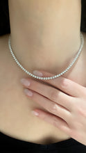 Load image into Gallery viewer, Straight Line Diamond Tennis Necklace