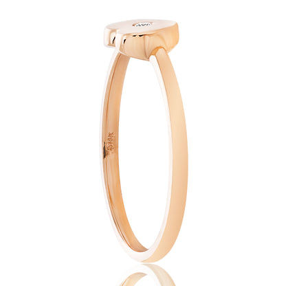 Child Solitaire Diamond Heart Ring 2 - Rose