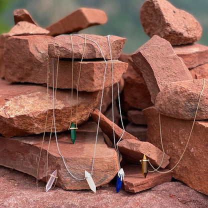 Crystal and Diamond Bar Necklaces 5