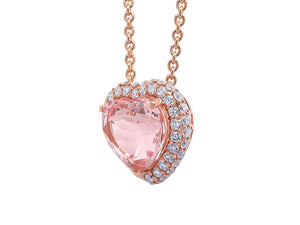Pink Morganite and Diamond Heart 2