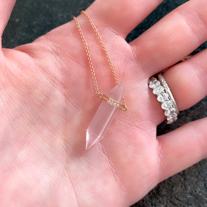 Crystal and Diamond Bar Necklace 4