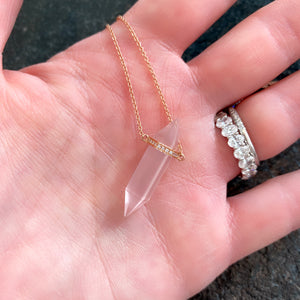 Crystal and Diamond Bar Necklace 4