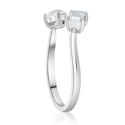 The Alisa Heart and Emerald Diamond Ring 2