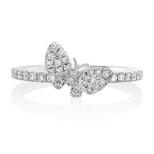 Load image into Gallery viewer, Petite Diamond Butterfly Ring