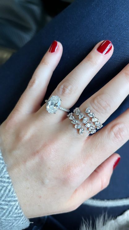 Pear Shape Diamond Coil Ring 3