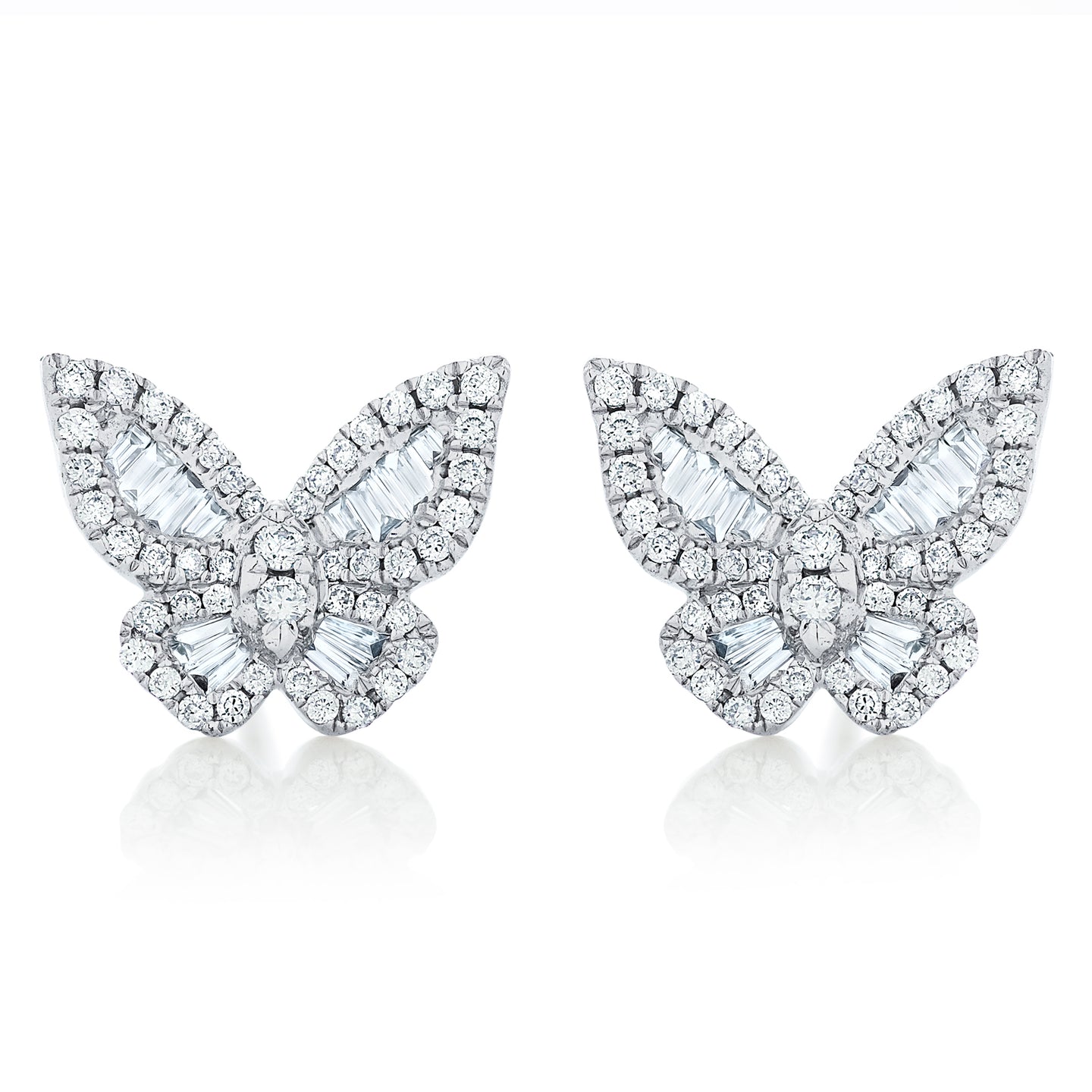 Mini Diamond Butterfly Earrings