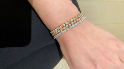 Dainty 5 Diamond Tennis Bracelet - 02