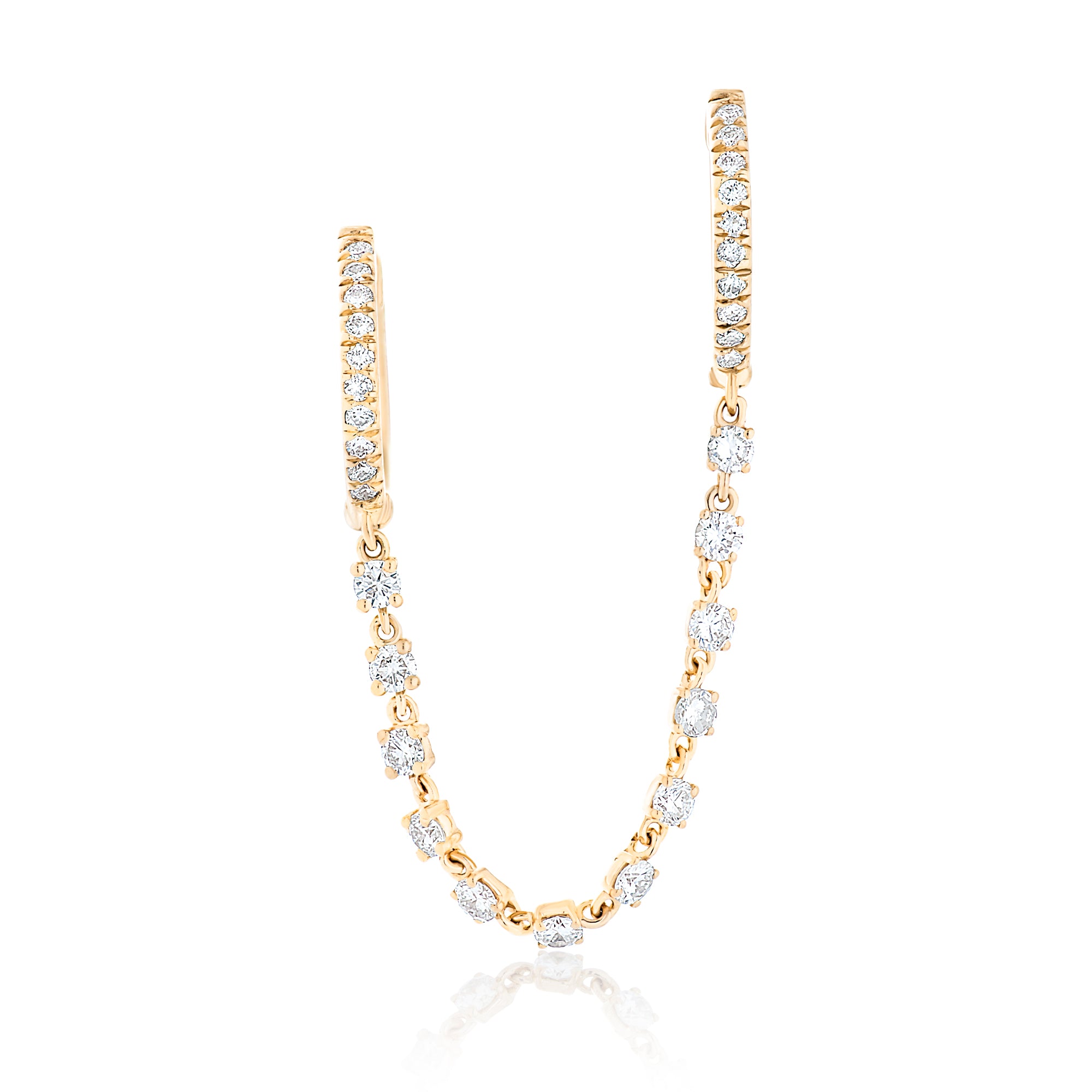 Diamond Curb Link Earring Chain – Nicole Rose Fine Jewelry