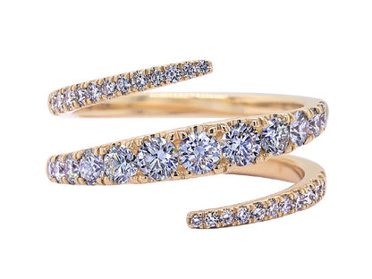 Round Diamond Coil Ring