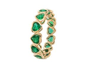 Emerald Happy Hearts Eternity Band 2