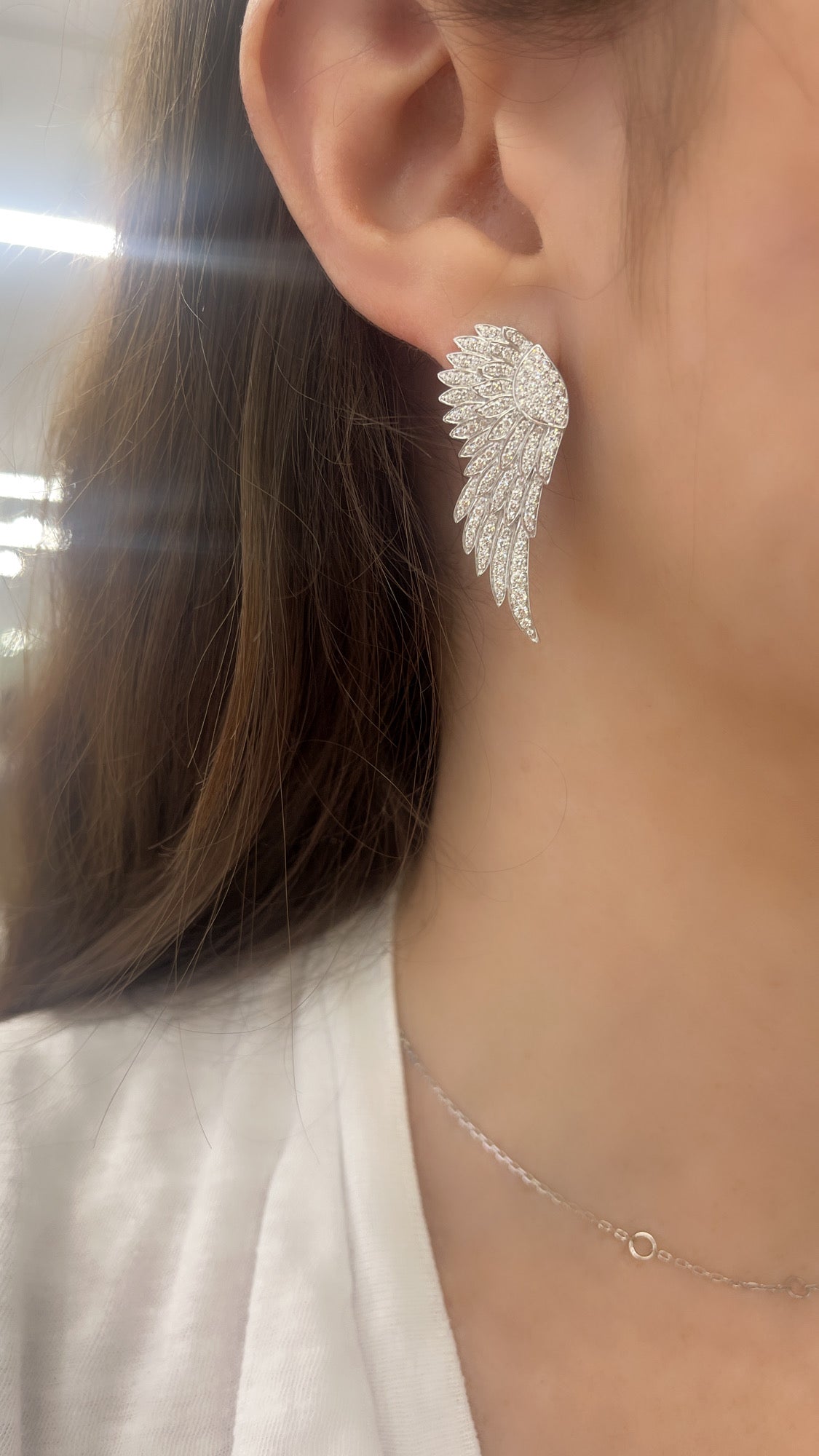 Wing diamond earrings Outlet