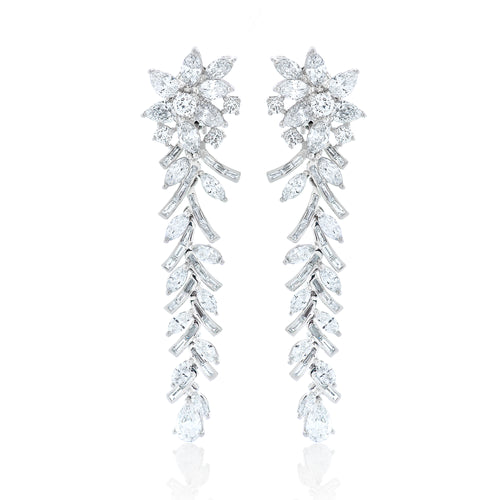Multi Shape Diamond Hanging Earrings