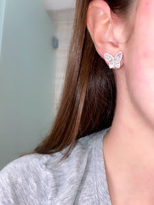 Large Diamond Butterfly Earrings 4