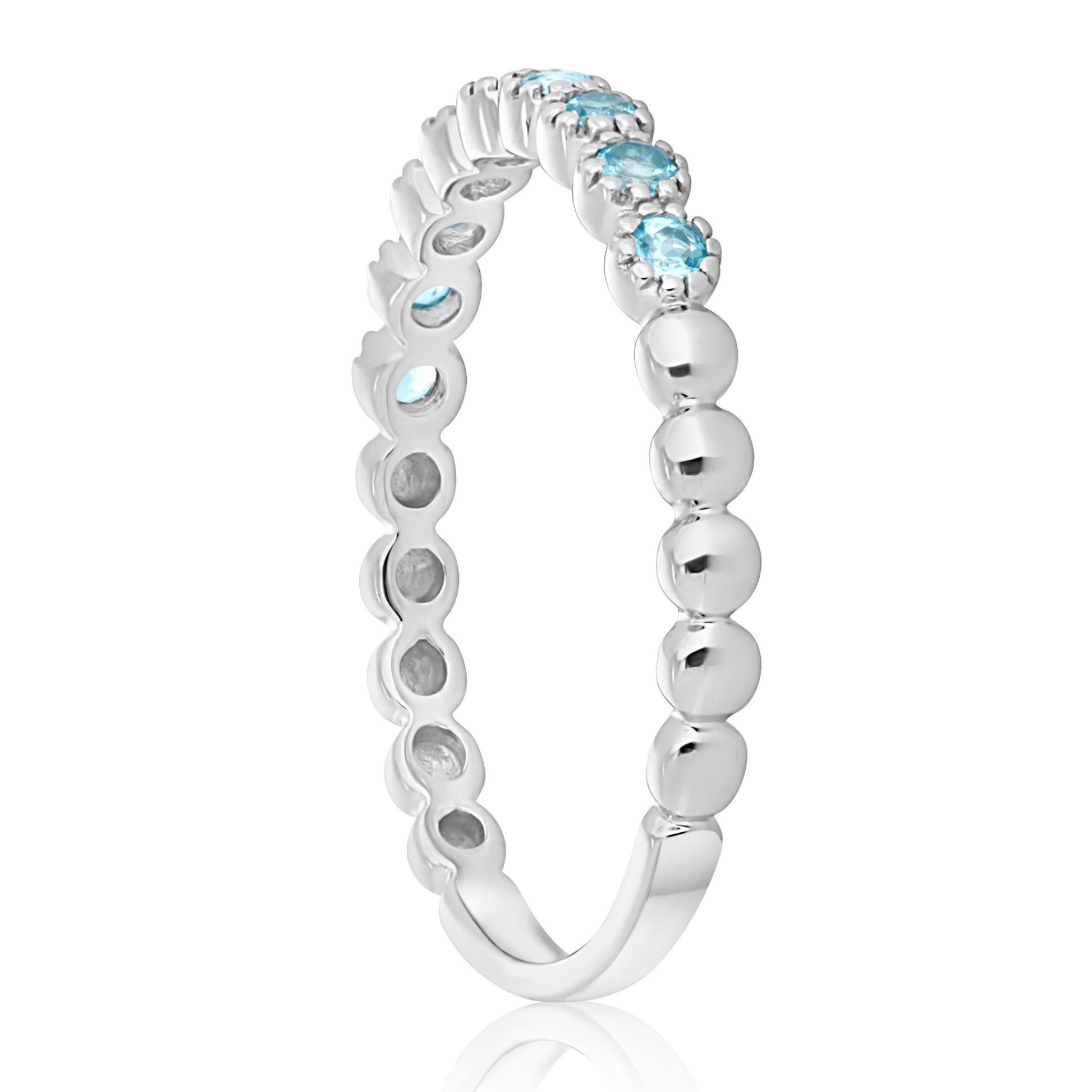 Dainty 2 Sky Blue Topaz Band - 02