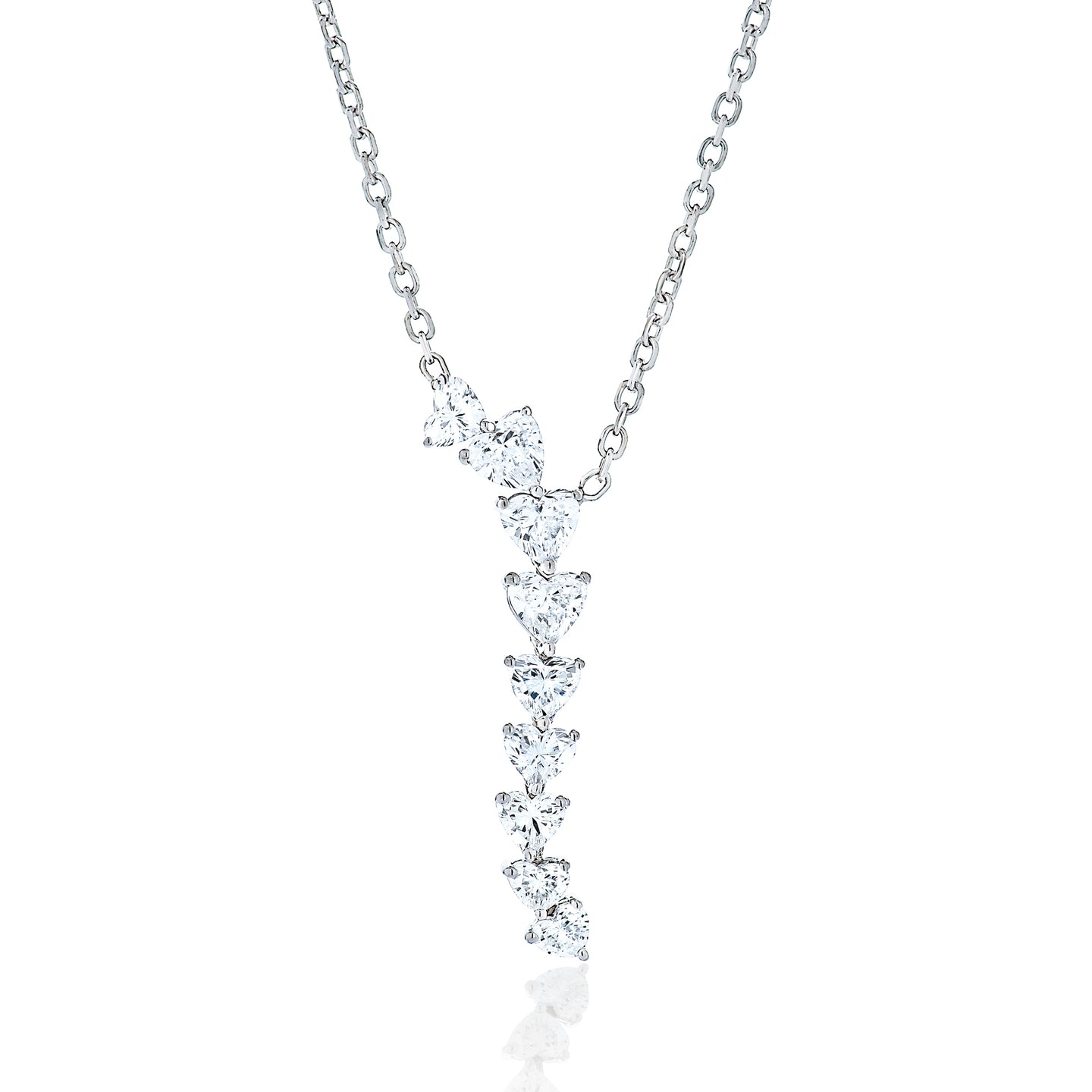 Waterfall Heart Diamond Necklace