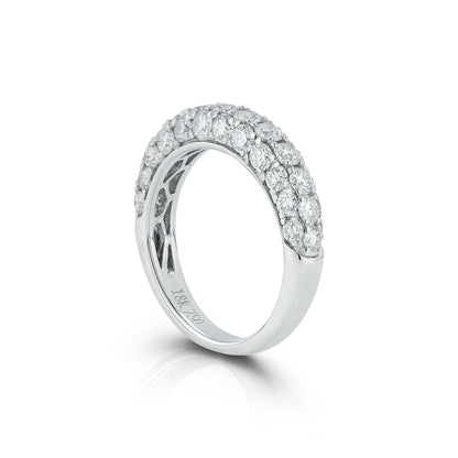 Three Row Raised Diamond Band - Two