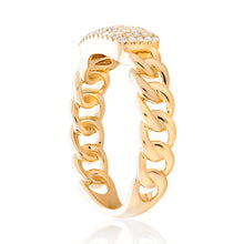 Load image into Gallery viewer, Diamond Plate Chain Link Ring 2