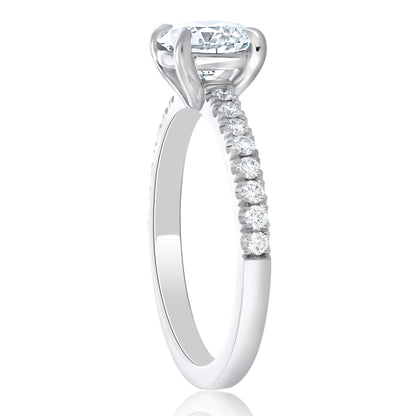 Platinum Round Diamond Engagement Ring