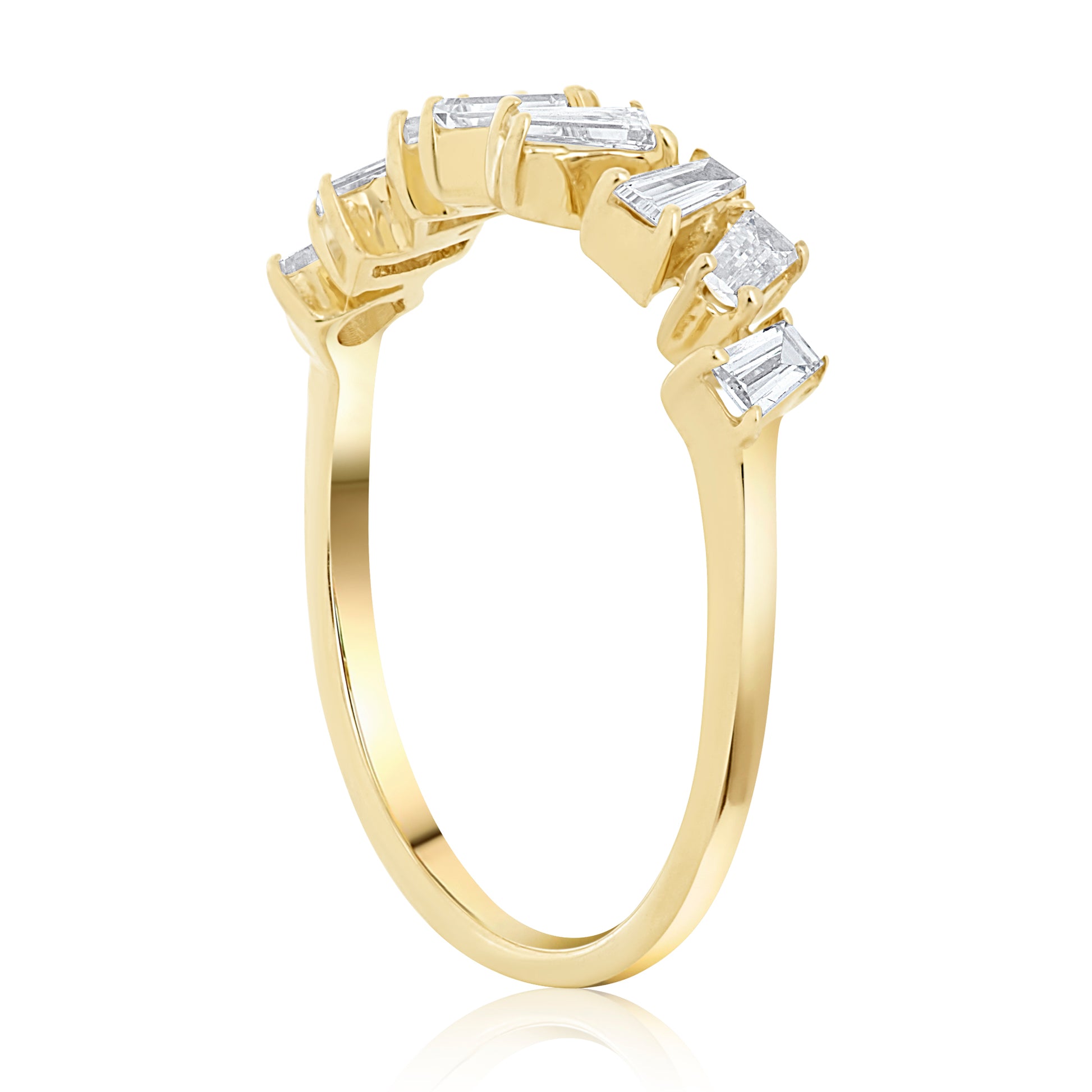 Scattered Diamond Baguette Band - Yellow