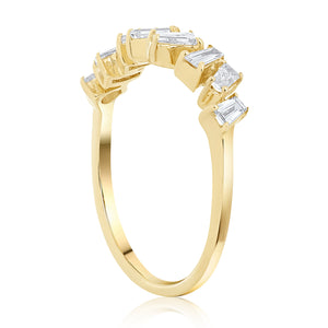 Scattered Diamond Baguette Band - Yellow