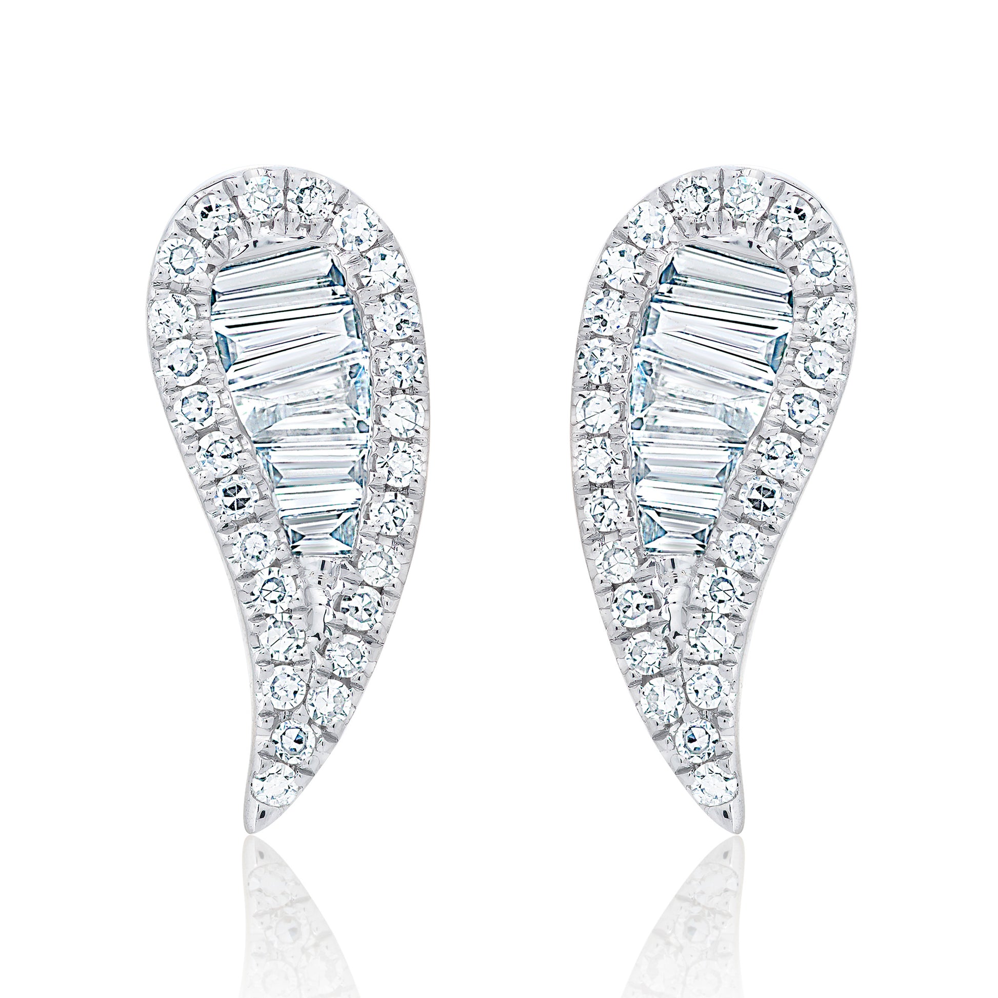 Diamond Tear Drop Earrings