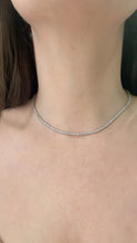 Load image into Gallery viewer, The Nikki 5 Straight Line Diamond Tennis Necklace - Silver 2