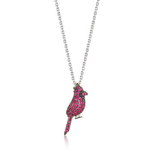 Load image into Gallery viewer, Petite Ruby and Diamond Cardinal Pendant
