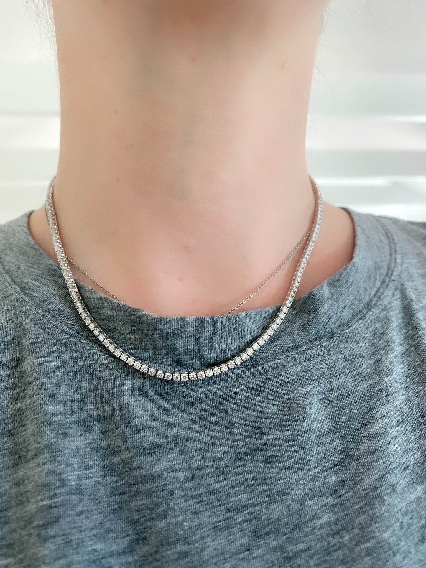 Halfway Diamond "Luxe" Tennis Necklace 2