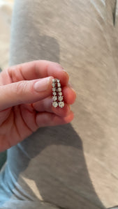 Graduated Diamond Hanging Earrings 3