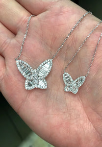 Jumbo Size Diamond Butterfly Pendant - Sizes