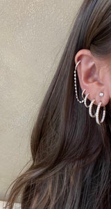 Double Hoop Diamond Ear Chain 2