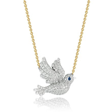 Load image into Gallery viewer, Two Tone Baby Diamond Dove Pendant