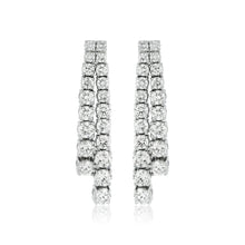 Load image into Gallery viewer, Two Row Diamond Glam Earrings