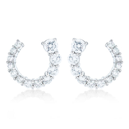 Curved Diamond Earrings