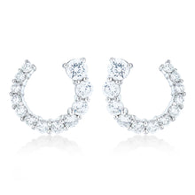 Load image into Gallery viewer, Curved Diamond Earrings