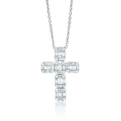 Diamond Illusion Cross Pendant